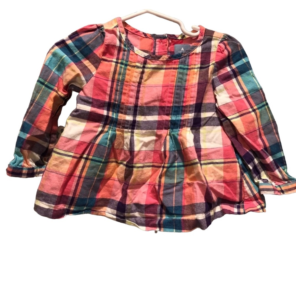 🎉2/$10🎉Gap 6-12 Month plaid Top